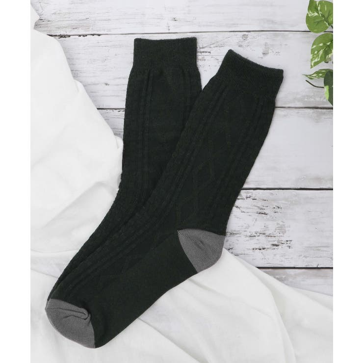 Dグリーン | ケーブルパターンソックス WE19WN11-MG6178 | WEGO【MEN】