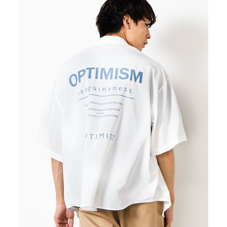 ホワイト | レトロロゴ5分袖BIGシャツ WE20AU07-M5004 | WEGO【MEN】