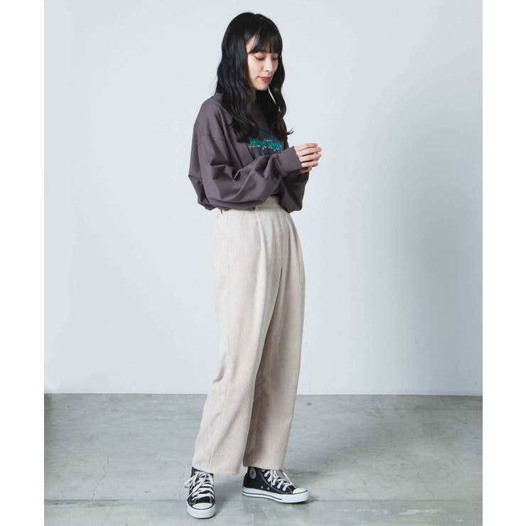 コーデュロイストレートタックパンツ  WE20AU08-L5020[品番：WG010075756]｜WEGO【WOMEN】（ウィゴー）のレディースファッション通販｜SHOPLIST（ショップリスト）