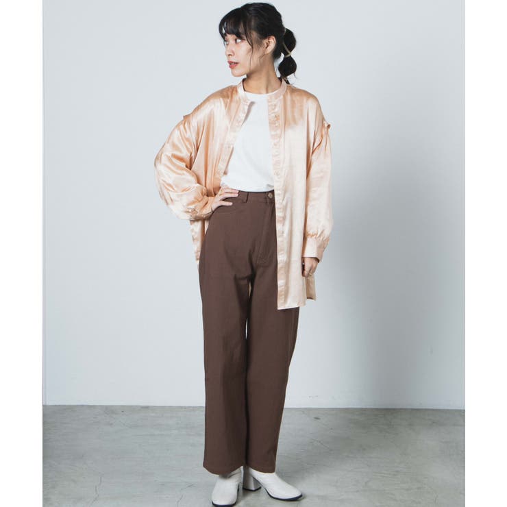 サテンBIGシャツ WE20AU08-L5057[品番：WG010076001]｜WEGO【WOMEN