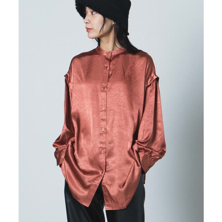 サテンBIGシャツ WE20AU08-L5057[品番：WG010076001]｜WEGO【WOMEN 