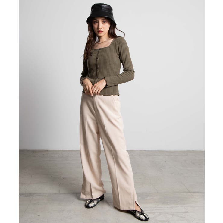 フロントボタンリブロンT  WE20AU09-L5003[品番：WG010076068]｜WEGO【WOMEN】（ウィゴー）のレディースファッション通販｜SHOPLIST（ショップリスト）