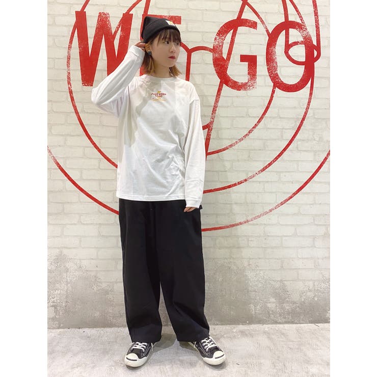 リミフゥ　サルエルパンツ　ボーダー　白黒　ペチコート付き LIMI feu 20th Anniv. Collection]Soft Cotton Plain Stitch