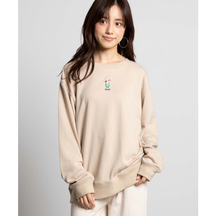 ベージュ | クリームソーダワンポイントプルオーバー WE20AU09-L5018 | WEGO【WOMEN】