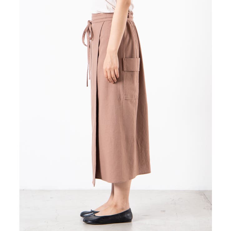 Horme リネンブレンドローウエストスリットロングスカート リネンブレンドロングスカート WE20SM03-L1207[品番：WG010072995