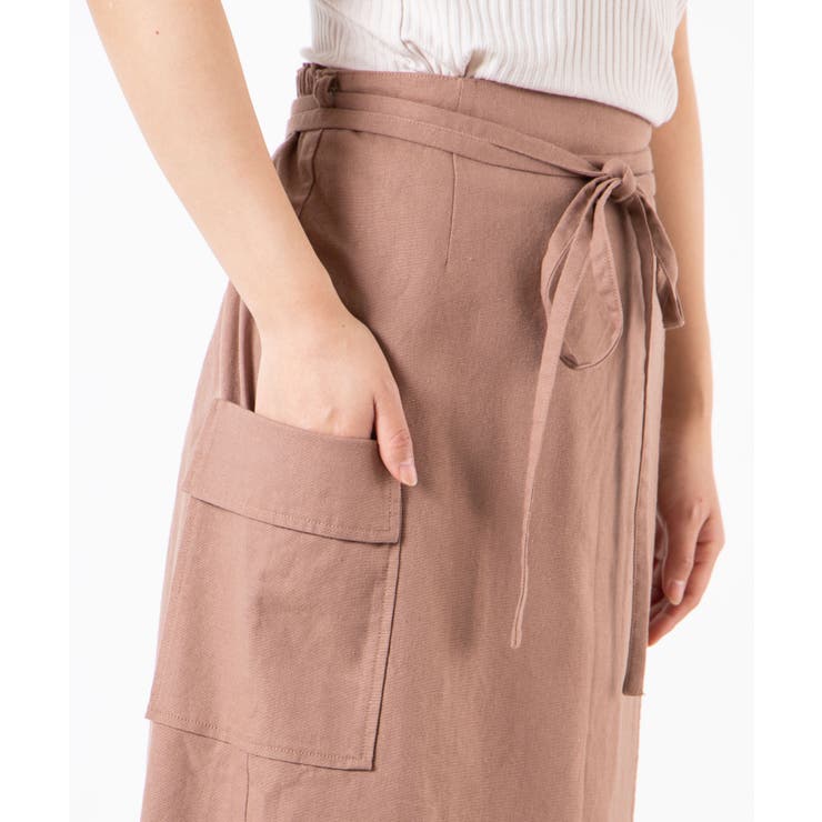 リネンブレンドロングスカート WE20SM03-L1207[品番：WG010072995