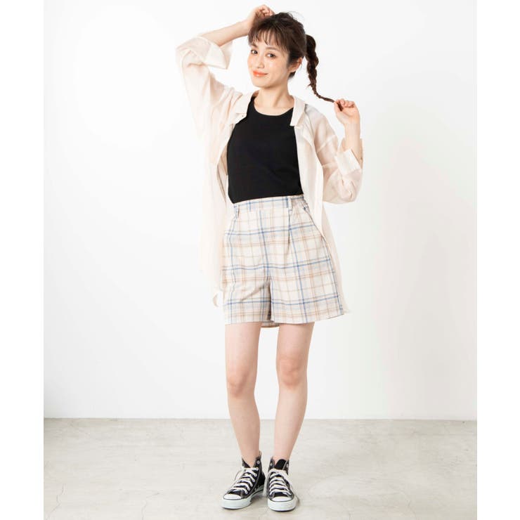 セットアップチェックショートパンツ WE20SM04-L2211[品番