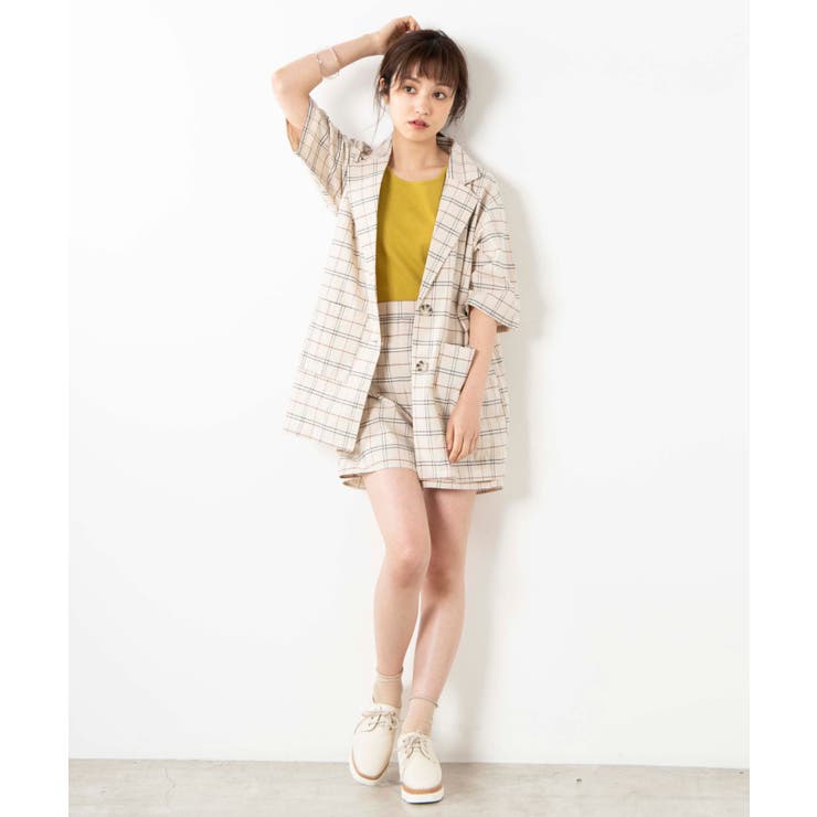セットアップチェックショートパンツ WE20SM04-L2211[品番