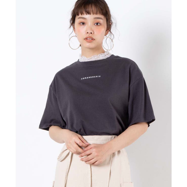 ブラックスミクロ | シャーリングネックロゴTシャツ WE20SM04-L2701 | WEGO【WOMEN】