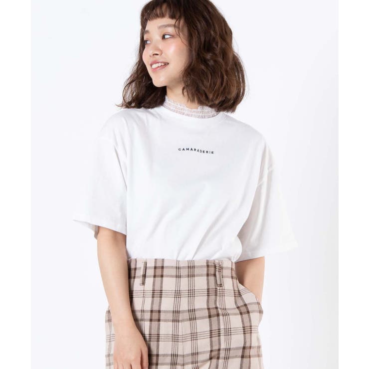 ホワイト | シャーリングネックロゴTシャツ WE20SM04-L2701 | WEGO【WOMEN】