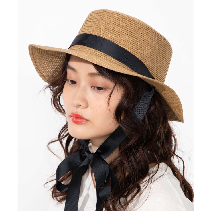 ワイドリボンカンカン帽 WE20SM04-LG1729[品番：WG010073512]｜WEGO