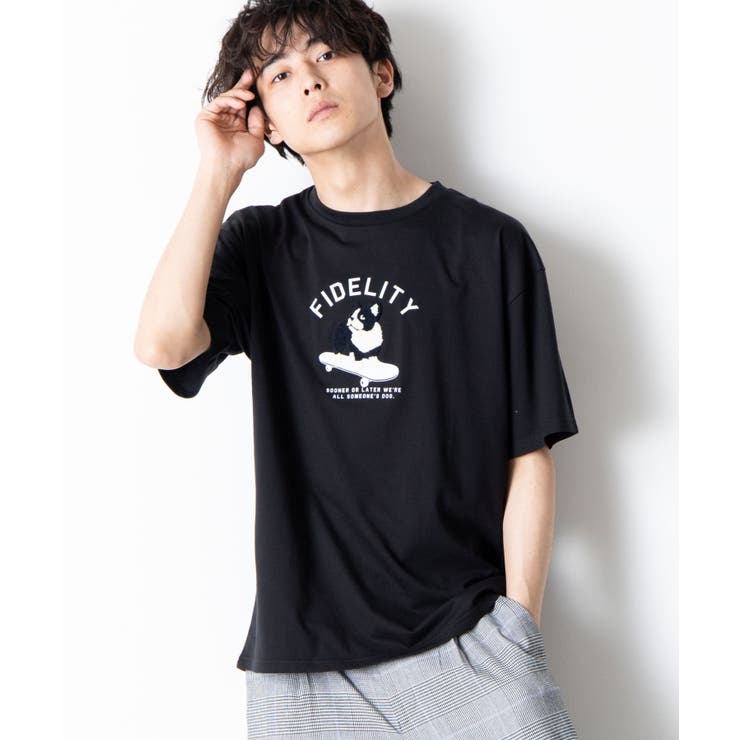 ブラック | アニマルサガラ刺繍Tシャツ WE20SM04-M2846 | WEGO【MEN】