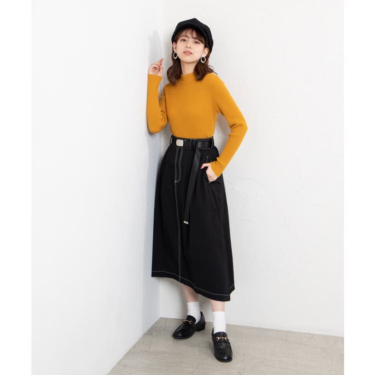 チノベルト付タックロングスカート WE20SP01-L8727[品番