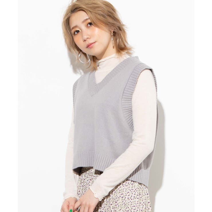 カラーニットベスト WE20SP01-L8744[品番：WG010071875]｜WEGO