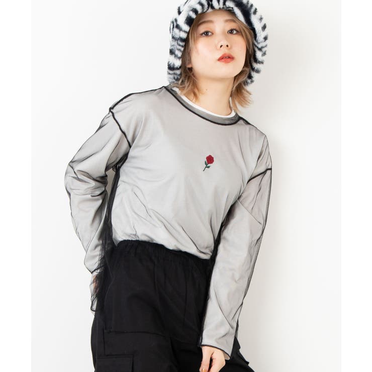 シースルーワンポイントロンT  WE20SP02-L0188[品番：WG010072941]｜WEGO【WOMEN】（ウィゴー）のレディースファッション通販｜SHOPLIST（ショップリスト）