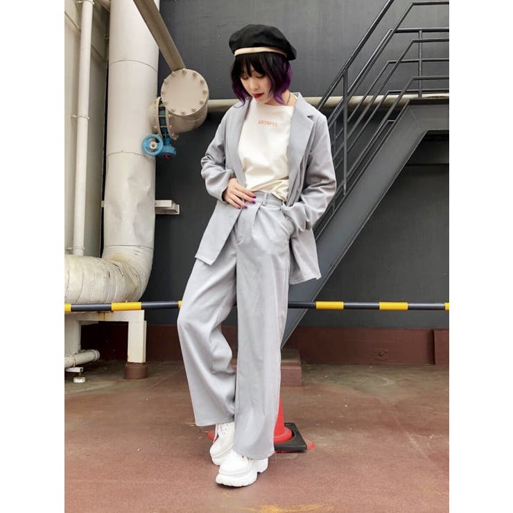極美品☆ウォッシャブルタックストレートパンツ Spick & Span（スピックアンドスパン）の「ウォッシャブルタック