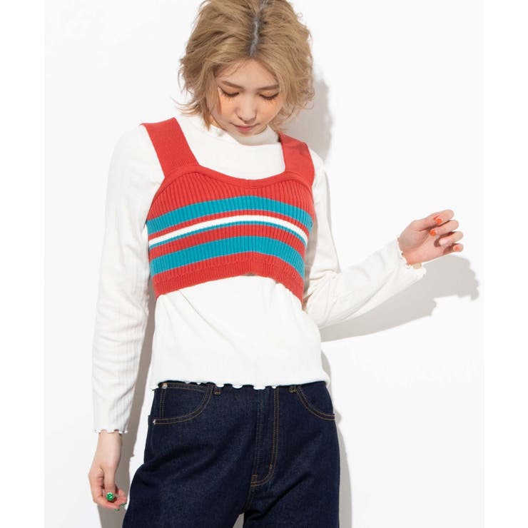 レースアップニットビスチェ Wesp03 L1510 品番 Wg Wego Women ウィゴー のレディースファッション通販 Shoplist ショップリスト