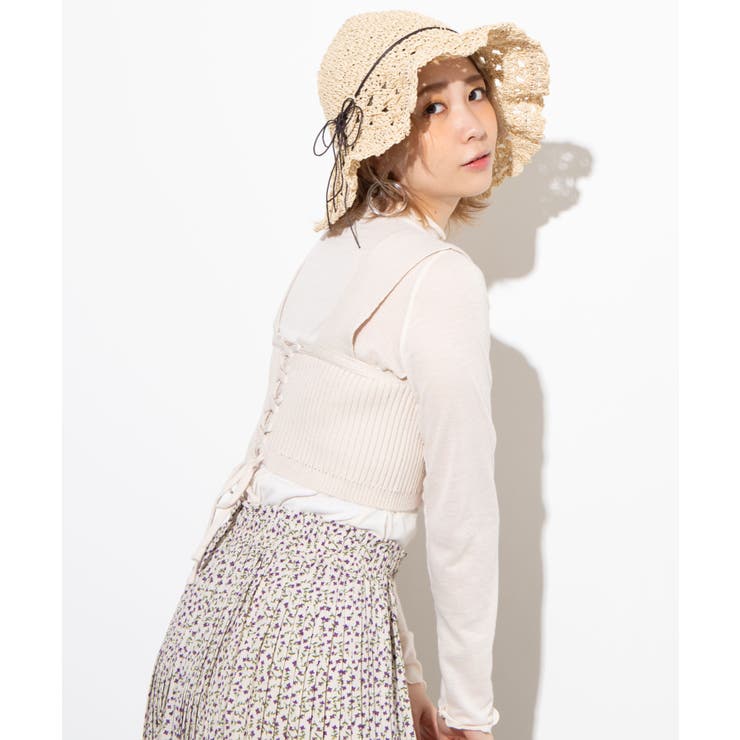 レースアップニットビスチェ Wesp03 L1510 品番 Wg Wego Women ウィゴー のレディースファッション通販 Shoplist ショップリスト