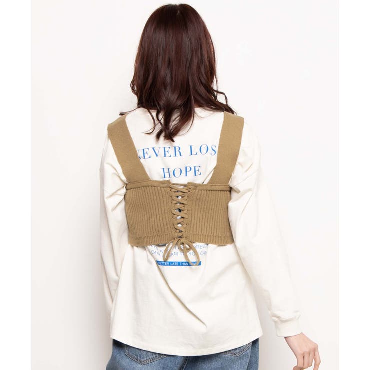 レースアップニットビスチェ Wesp03 L1510 品番 Wg Wego Women ウィゴー のレディースファッション通販 Shoplist ショップリスト