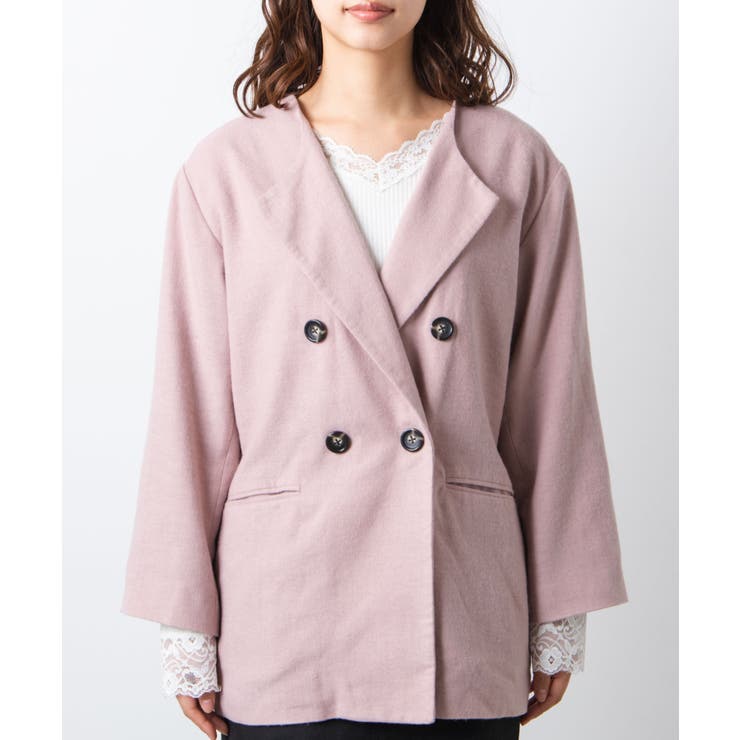 フェイクウールダブルジャケット WE20SP12  L7726[品番：WG010071305]｜WEGO【WOMEN】（ウィゴー）のレディースファッション通販｜SHOPLIST（ショップリスト）