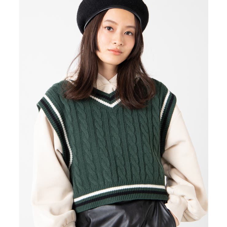 チルデンニットベスト WE20SP12-L7774[品番：WG010071492]｜WEGO【WOMEN】（ウィゴー ）のレディースファッション通販｜SHOPLIST（ショップリスト）