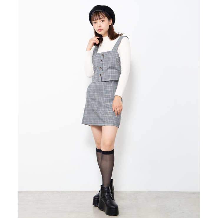 【2点セット】チェックビスチェスカートSET  WE20SP12-L8168[品番：WG010071525]｜WEGO【WOMEN】（ウィゴー）のレディースファッション通販｜SHOPLIST（ショップリスト）