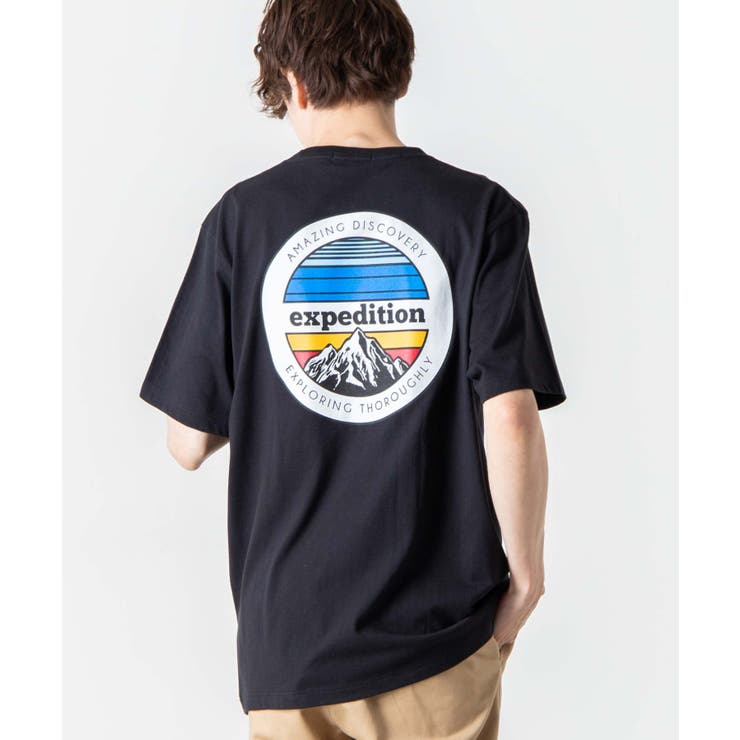ブラック | マウンテンモチーフTシャツ WE20SS06-M4238 | WEGO【MEN】