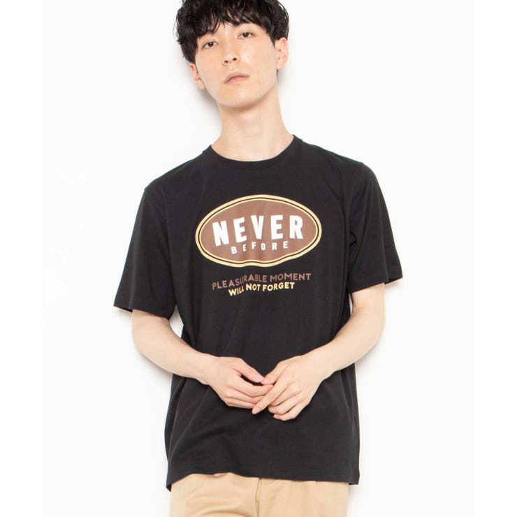 ブラック | ラウンド配色ロゴTシャツ WE20SS06-M5004 | WEGO【MEN】