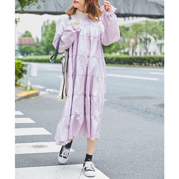 WEB限定】ティアードワンピース 韓国 韓国ファッション[品番