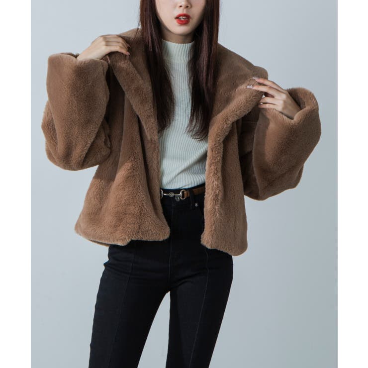 ファーショールカラーコート  WE20WN11-L5003[品番：WG010077115]｜WEGO【WOMEN】（ウィゴー）のレディースファッション通販｜SHOPLIST（ショップリスト）