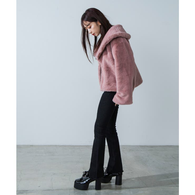 ファーショールカラーコート  WE20WN11-L5003[品番：WG010077115]｜WEGO【WOMEN】（ウィゴー）のレディースファッション通販｜SHOPLIST（ショップリスト）