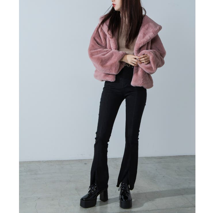 ファーショールカラーコート  WE20WN11-L5003[品番：WG010077115]｜WEGO【WOMEN】（ウィゴー）のレディースファッション通販｜SHOPLIST（ショップリスト）