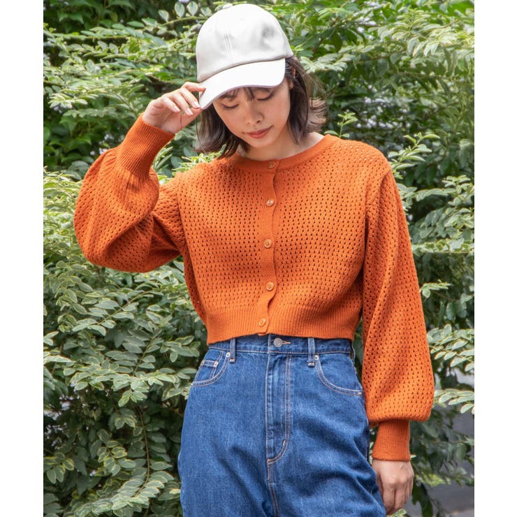 メッシュ編みコンパクトカーディガン[品番：WG010081881]｜WEGO【WOMEN