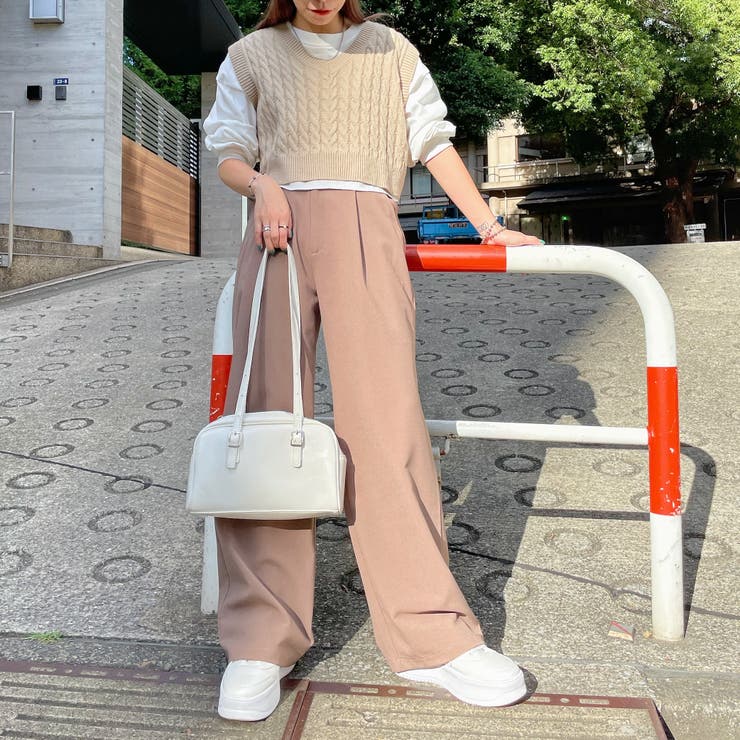 【完売商品】charol ポップコーンケーブルニットベスト 完売商品】charol ポップコーンケーブルニットベスト 完売商品