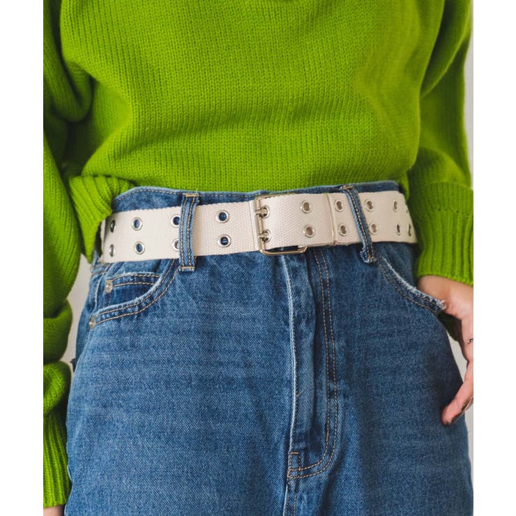オフホワイト | ダブルハトメベルト | WEGO【WOMEN】