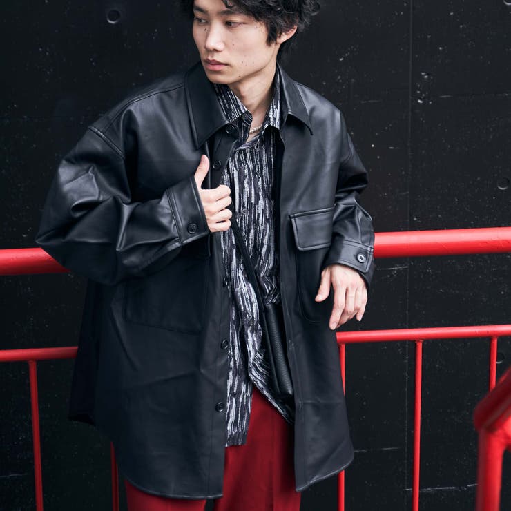 tibi シャツ　レザー Tibi // Navy Faux Leather Ruffle Shirt & Shorts Set – VSP Consignment