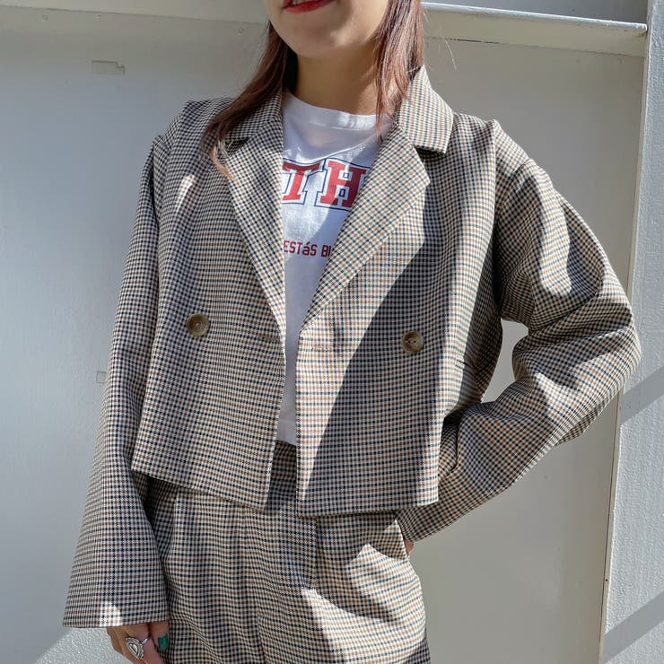 ショートテーラードジャケット 韓国 韓国ファッション | WEGO【WOMEN】 | 詳細画像1 