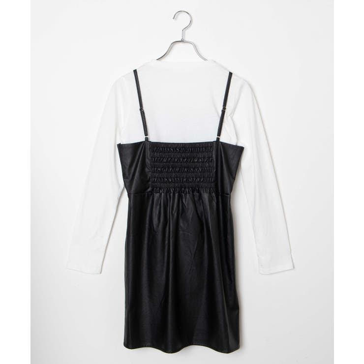 CHICWISH★PUレザーキャミワンピース☆ 2点セット】PUレザーキャミワンピース[品番：WG010082535]｜WEGO