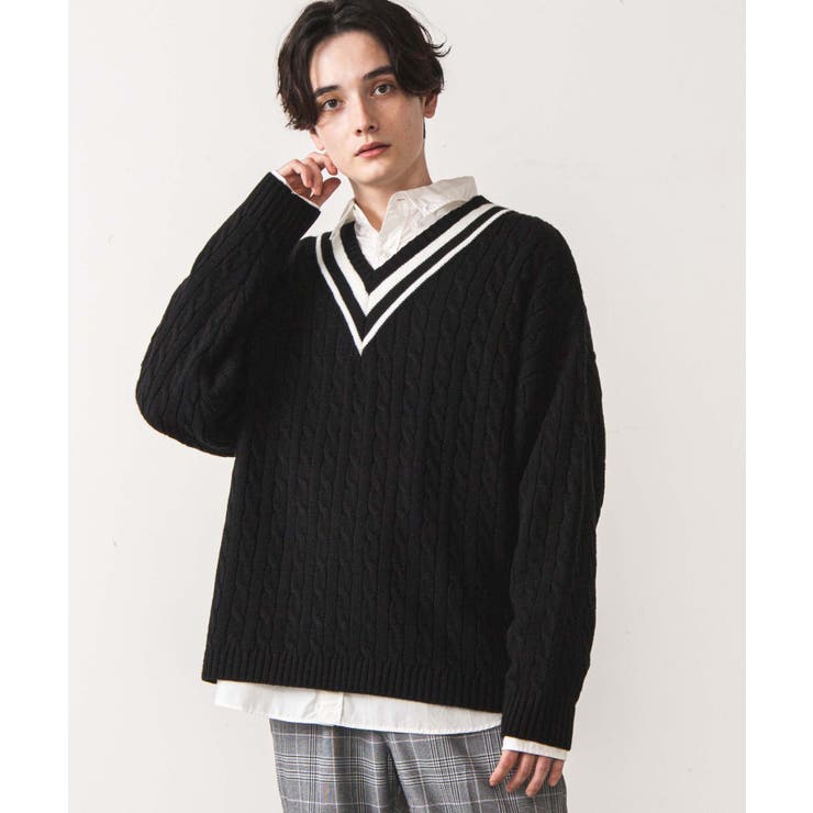 ケーブルチルデンセーター 韓国 韓国ファッション[品番：WG010081836