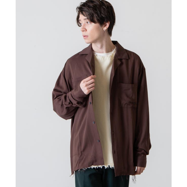 カットオフオープンカラーBIGシャツ[品番：WG010082221]｜WEGO