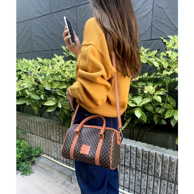 モノグラム　ボストンショルダーバッグ モノグラムボストンショルダーバッグ[品番：WG010081691]｜WEGO【WOMEN