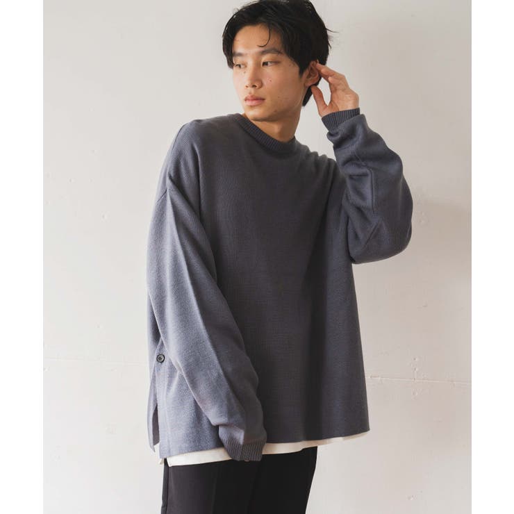 ミラノリブ スリットBIGプルオーバー 韓国[品番：WG010082542]｜WEGO 【MEN】（ウィゴー）のメンズファッション通販｜SHOPLIST（ショップリスト）