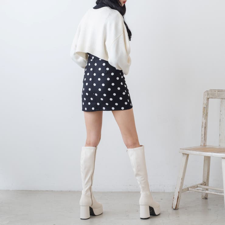 ドットタイトスカート[品番：WG010083314]｜WEGO【WOMEN