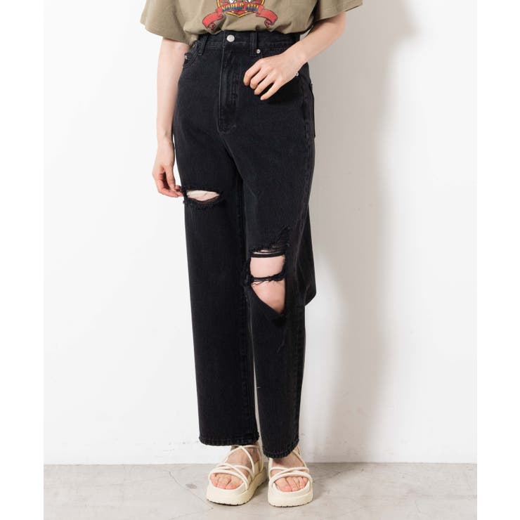 Wego2021秋冬 クラッシュデニムストレートパンツ 品番 Wg010080367 Wego Women ウィゴー のレディースファッション通販 Shoplist ショップリスト