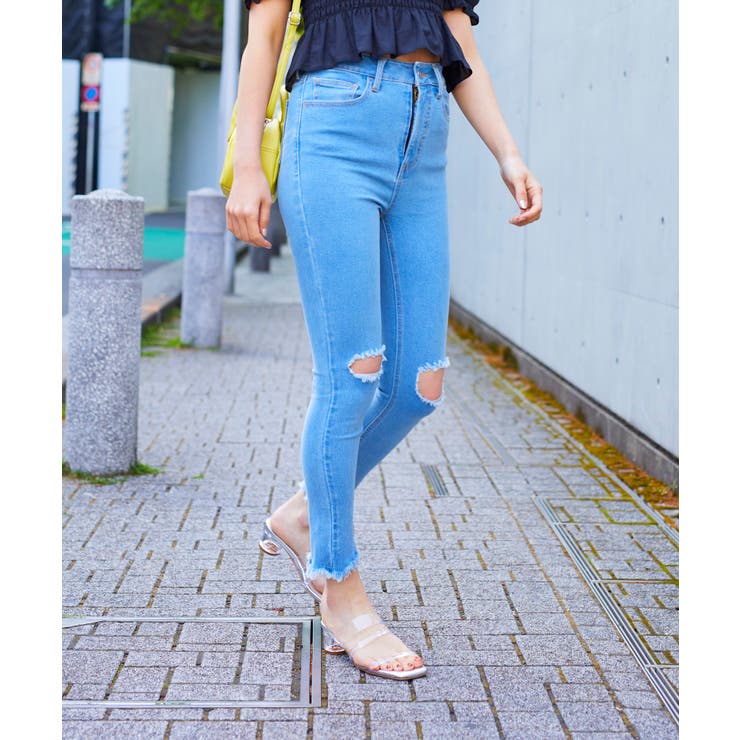 カットオフデニムスキニー パンツ 品番 Wg Wego Women ウィゴー のレディースファッション通販 Shoplist ショップリスト