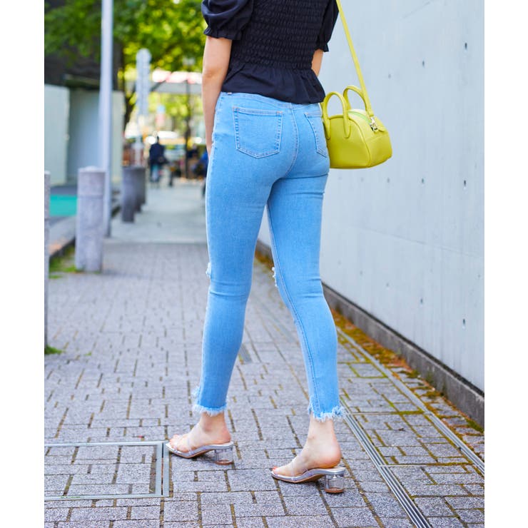 カットオフデニムスキニー パンツ 品番 Wg Wego Women ウィゴー のレディースファッション通販 Shoplist ショップリスト