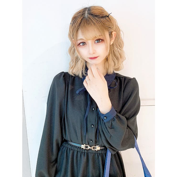 VERSACE シルクシフォン裾きゅん開きフリル美形ベアトップワンピース ガール GIRL ドットシフォンビスチェ風レースアップリボンフレア