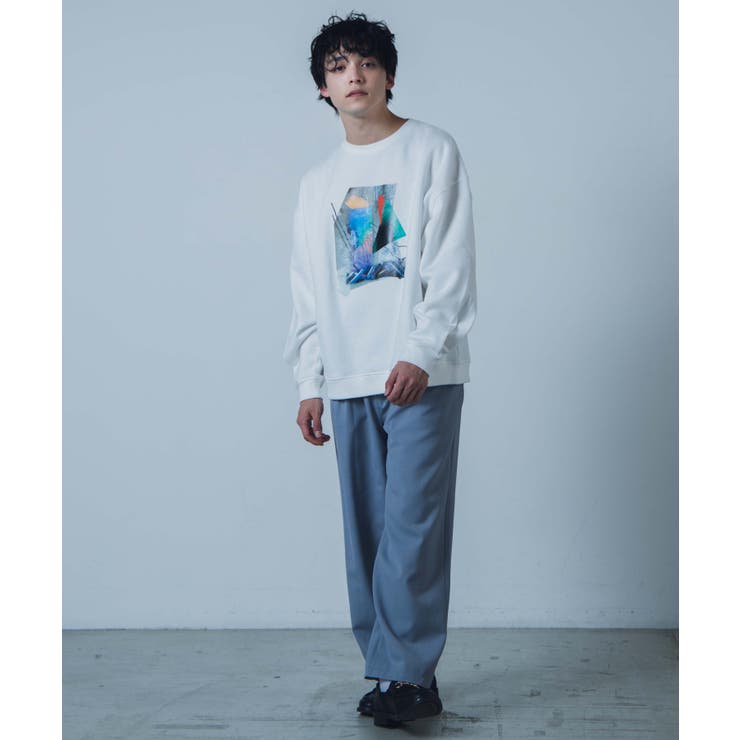 新品♡美品♡未使用♡HERMESメンズ青のスラックス ポリツイルセミワイドスラックス WE21SP01-M0006[品番