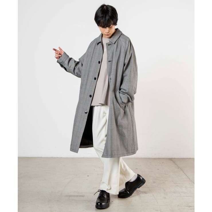 クラシックチェックステンカラーコート WE21SP01-M0019[品番