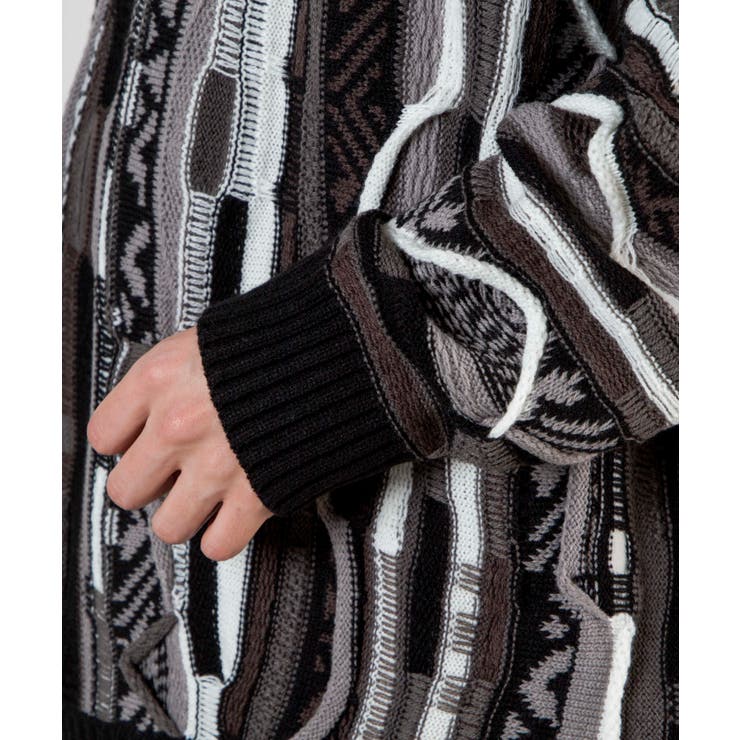 総柄ニット 総柄セーター デザインニット デザインセーター 個性的